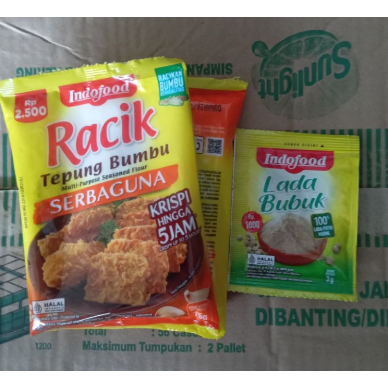 

Indofood Racik Tepung Bumbu Serbaguna 2pcs gratis 1pcs lada bubuk