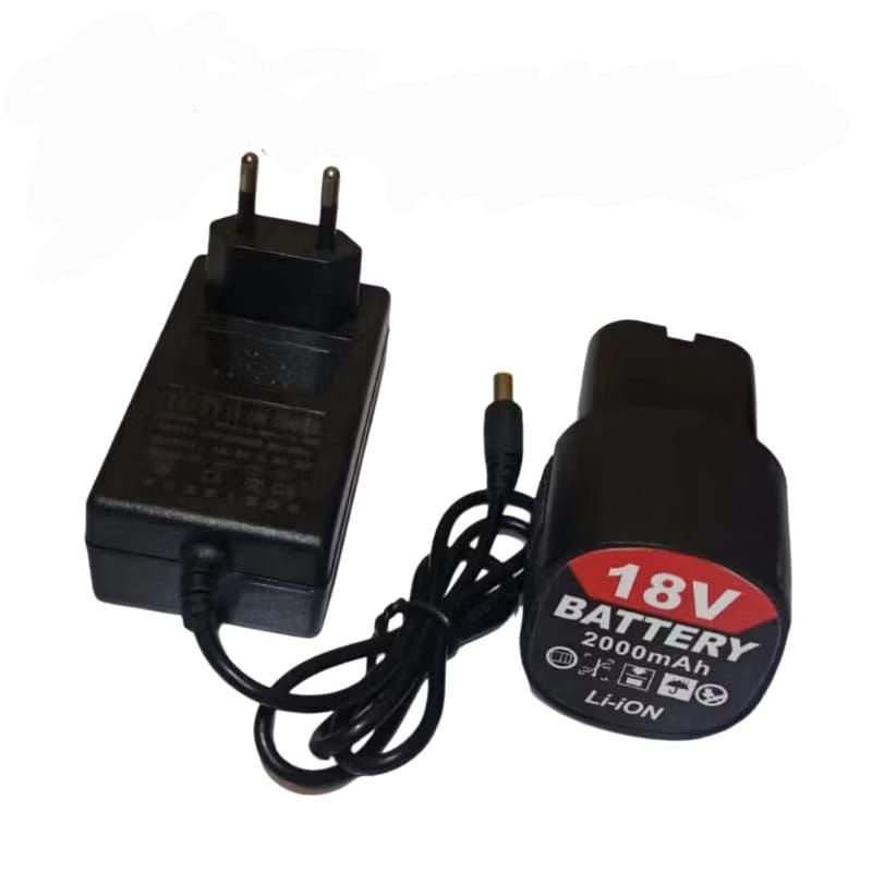 BATERAI MESIN BOR CORDLESS 18V+CHARGER JLD MAILTHANK BATRE 18V  LI-ION LAXTON DAGMARA