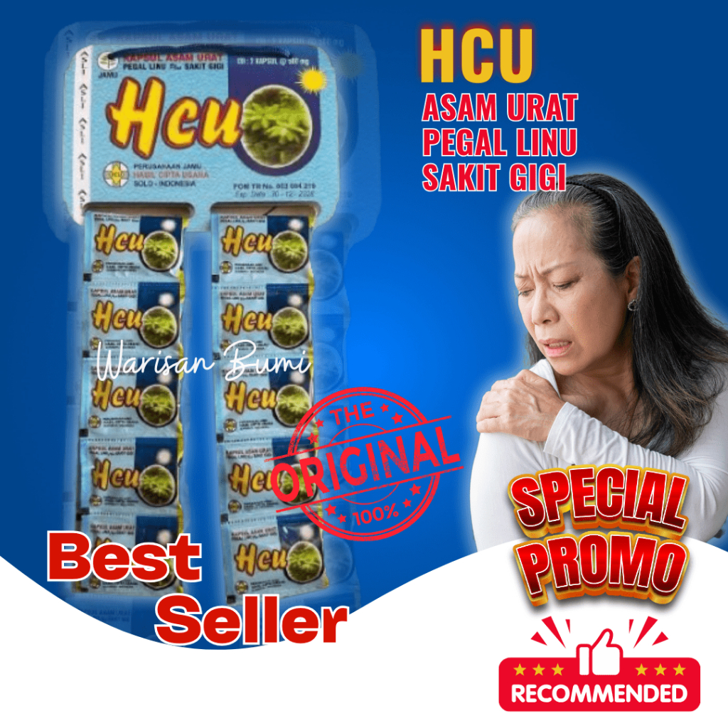 

KAPSUL HCU ORIGINAL ASLI ISI 20 SASET PEGAL LINU ASAM URAT