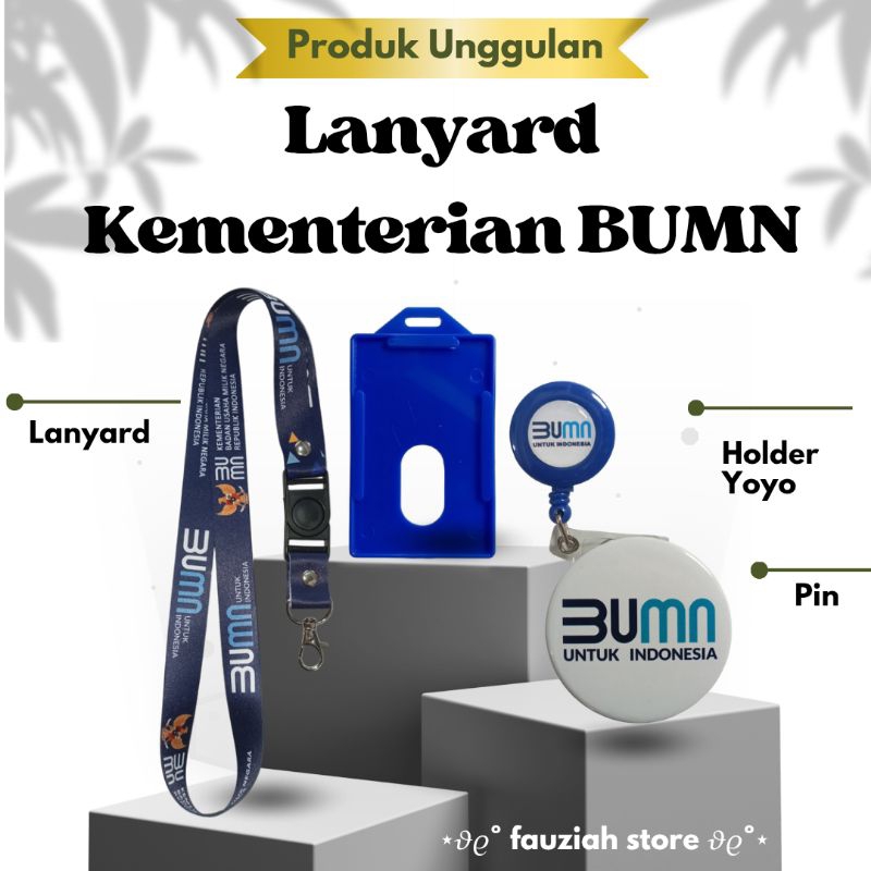 READY TALI ID CARD KEMENTERIAN BUMN / LANYARD KEMENTERIAN BUMN Termurah