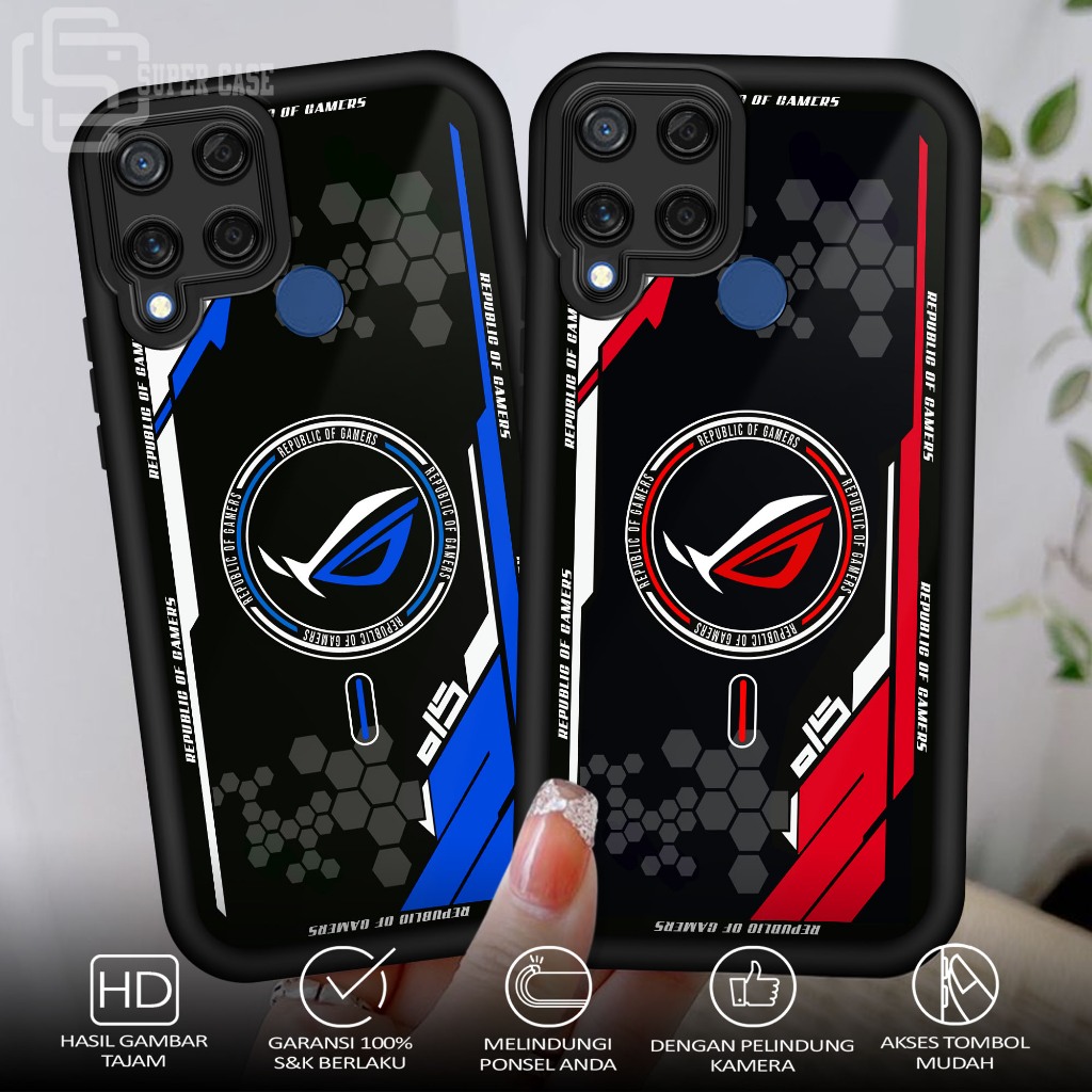Case For REALME C15 ROG Softcase Glossy Casing Handphone Silicon Glass