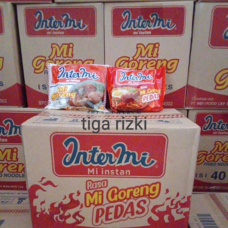 

10 bungkus intermie goreng original dan pedas