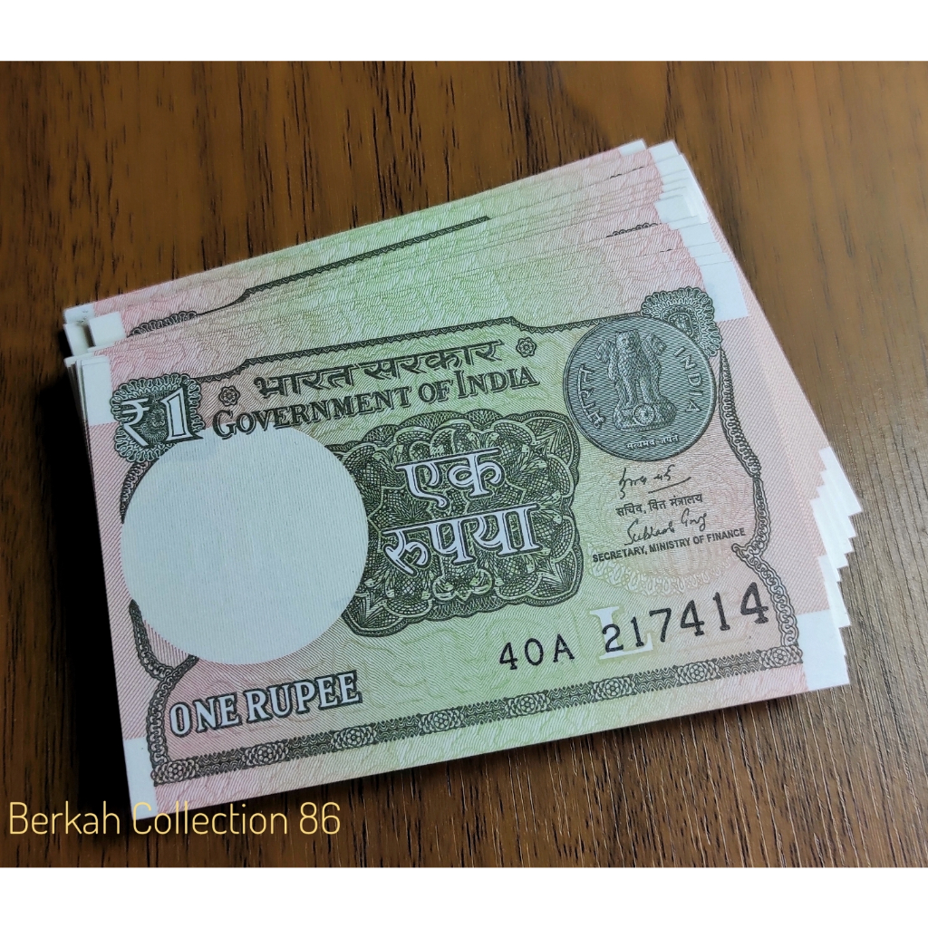 Uang Asing 1 Rupee India GRESS Asli Bagus