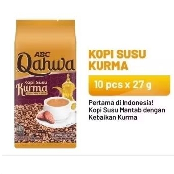 

KOPI ABC QAHWA KOPI SUSU KURMA 27 gr ×10 pcs