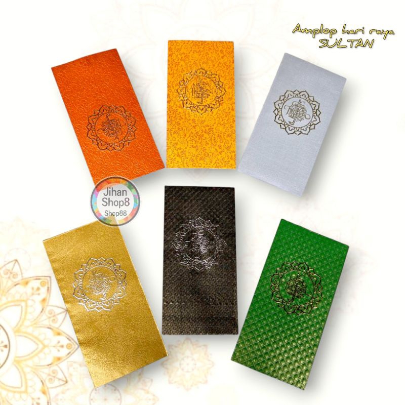 

Amplop lebaran Amplop hari raya idulfitri SULTAN premium poly embos HK uk L panjang isi 10 lembar