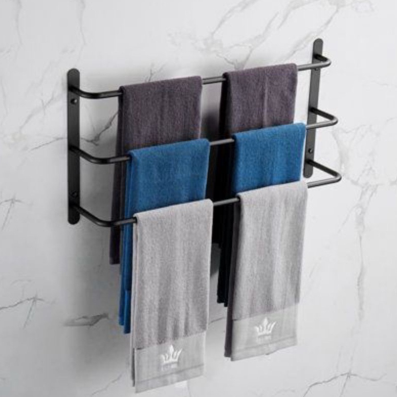 Gantungan handuk 3 susun  Rak handuk kamar mandi 3 susun  gantungan handuk tempel dinding
