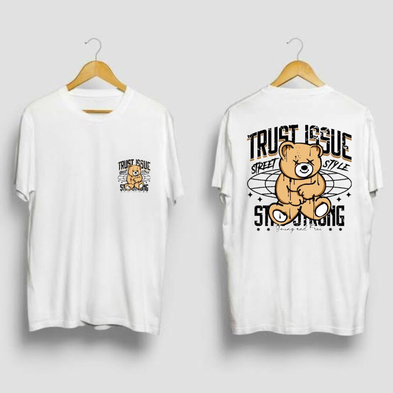 kaos distro trust issue/kaos lengan pendek/kaos combed/kaos kekinian