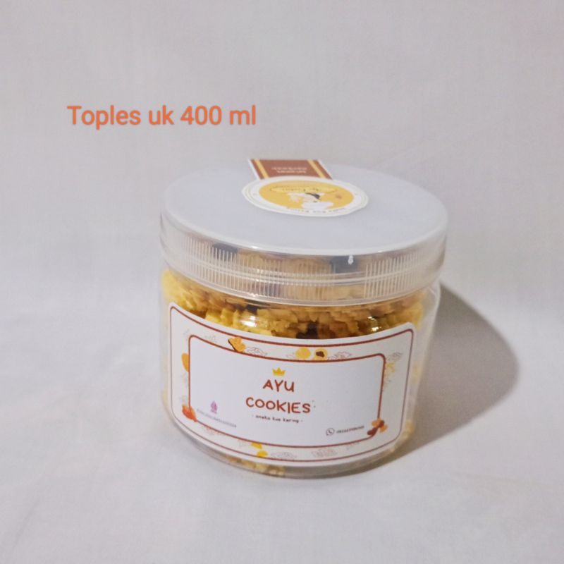 

KUKER Kue Mawar Kue Kering Lebaran Enak Toples Tabung Ukuran 400 ml