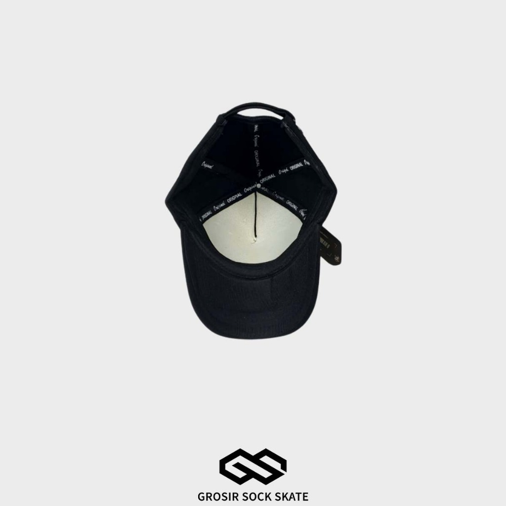 TOPI BASIC HITAM POLOS ORIGINAL - KAOSKAKIMU