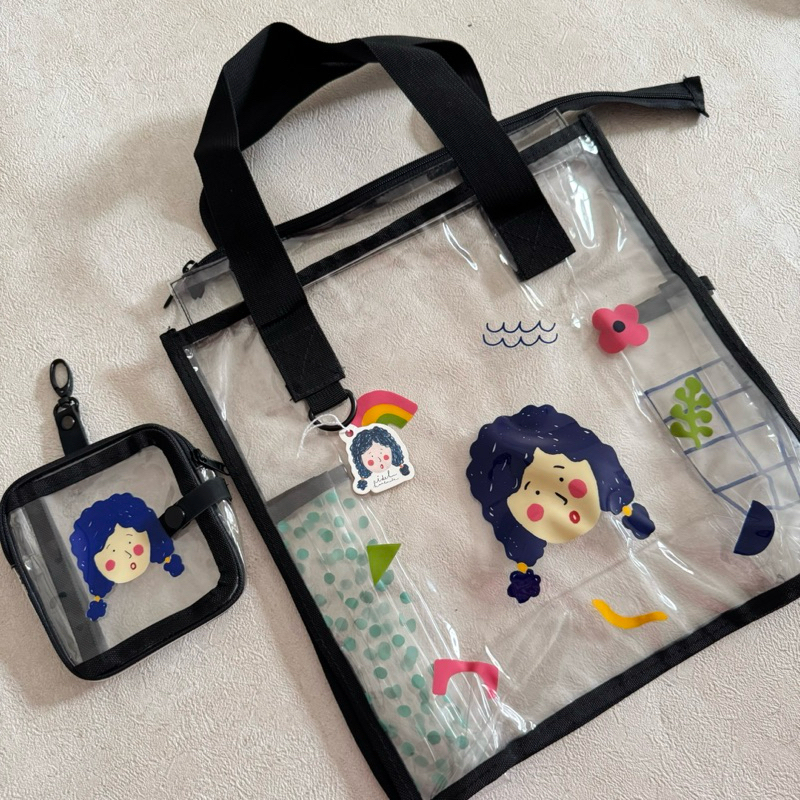 Ideku Handmade Clear Bag with Pouch - Pubi
