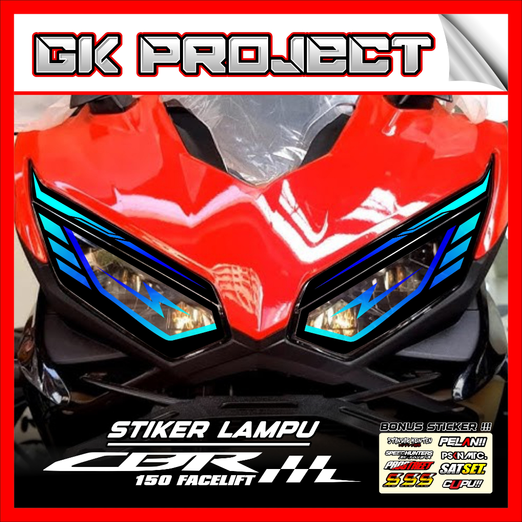 Stiker Lampu CBR 150 FACELIFT | Stiker Variasi Lampu Alis Motor HONDA CBR 150 Facelift | Stiker Alis