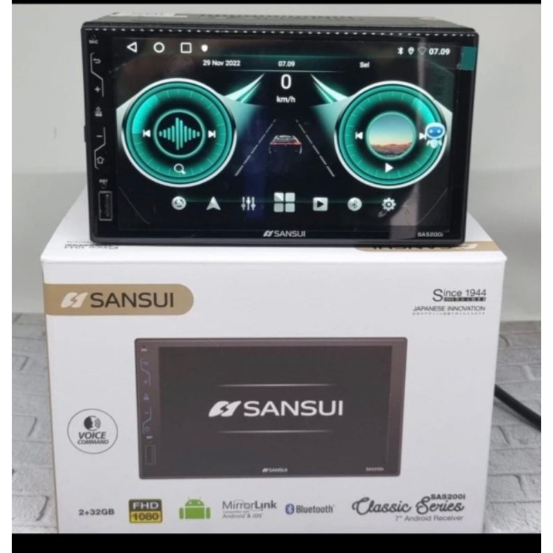 Head Unit Android Sansui 7 inch Ram 2/32 GB Top SANSUI Classic Android Series