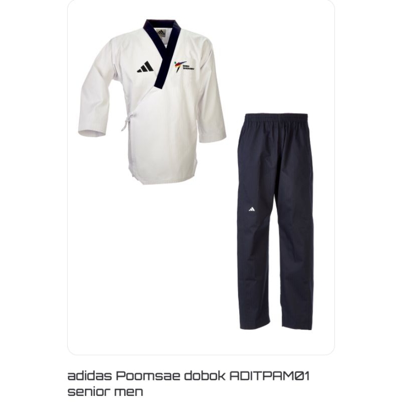 DOBOK  POOMSAE ADIDAS JUNIOR SENIOR TAEKWONDO MALE LAKI LAKI