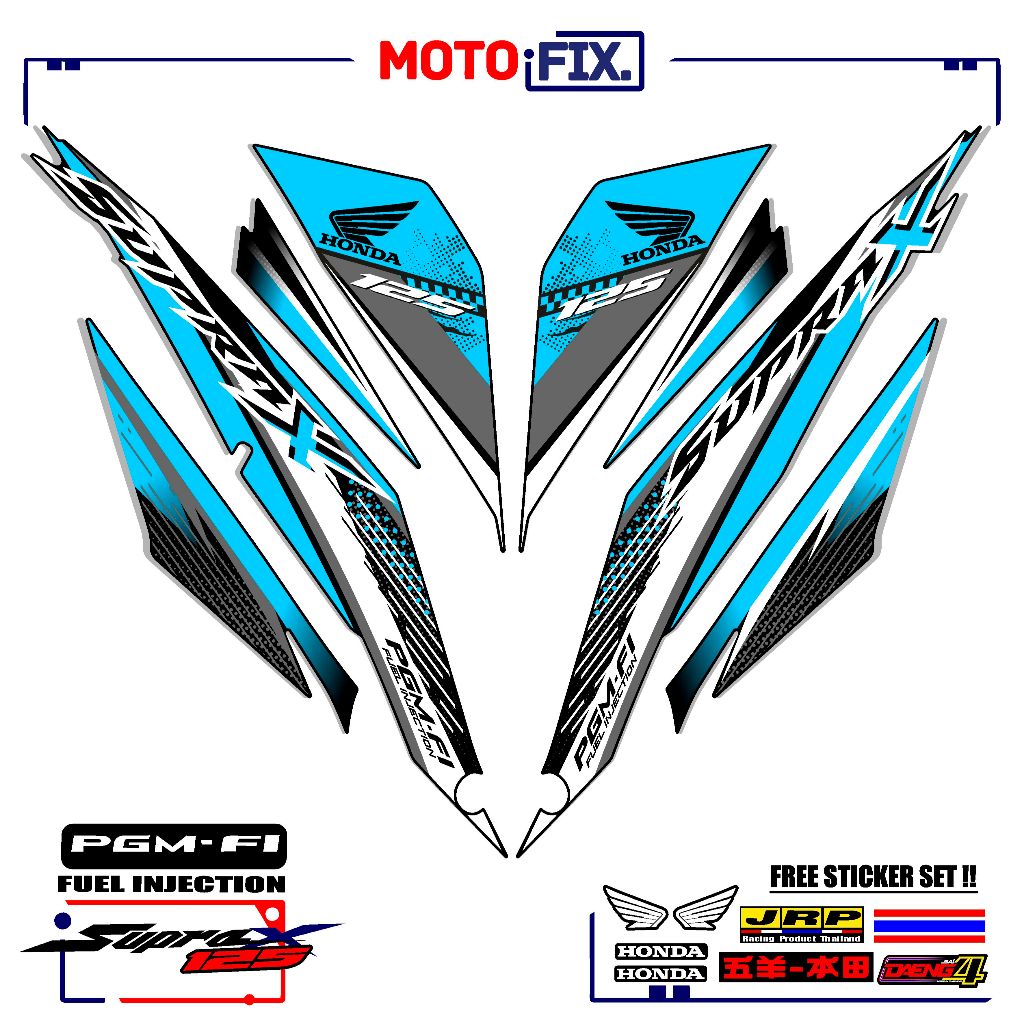 STRIPING MOTOR VARIASI SUPRA X 125 R FI/MT59/BATMAN/STICKER/STIKER POLET SUPRA X INJEKSI/WAVE 125i