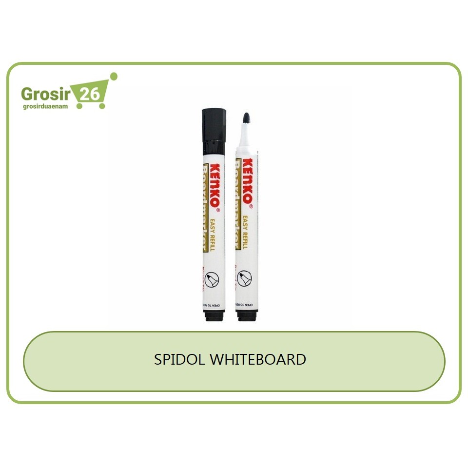 

(1 box) spidol whiteboard / boardmarker / bisa di hapus kenko wm-100 hitam