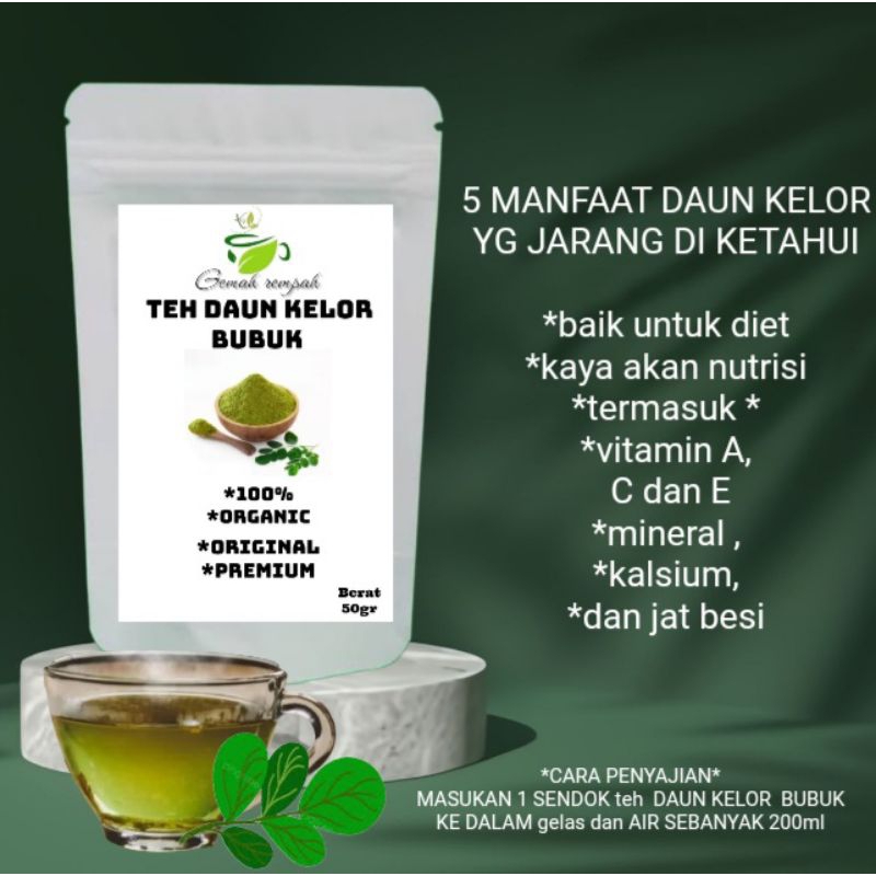 

DAUN KELOR BUBUK. POWDER siap saji25gr, 50gr ,100gr