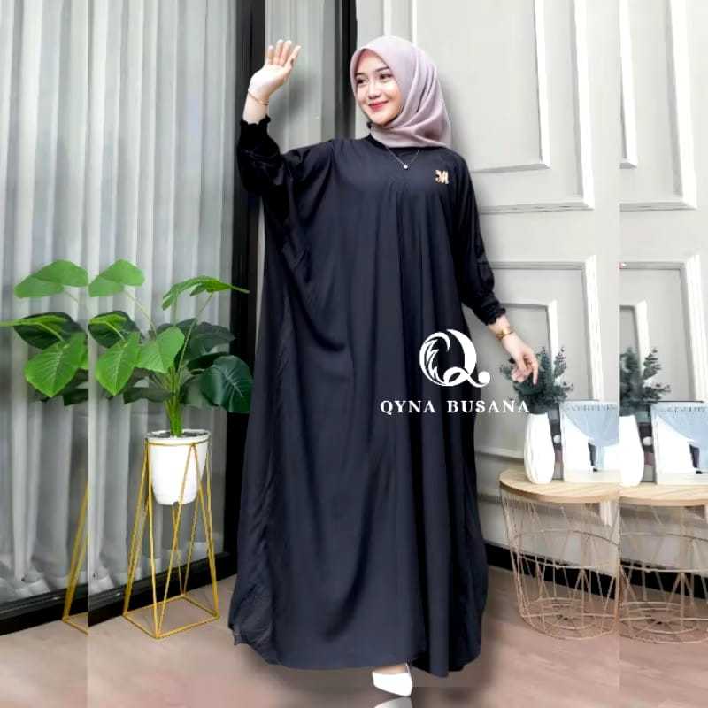 SALE KAFTAN POLOS RAYON PREMIUM TEBAL - KAFTAN JUMBO LD 160 CM BUSUI LENGAN PANJANG - KAFTAN