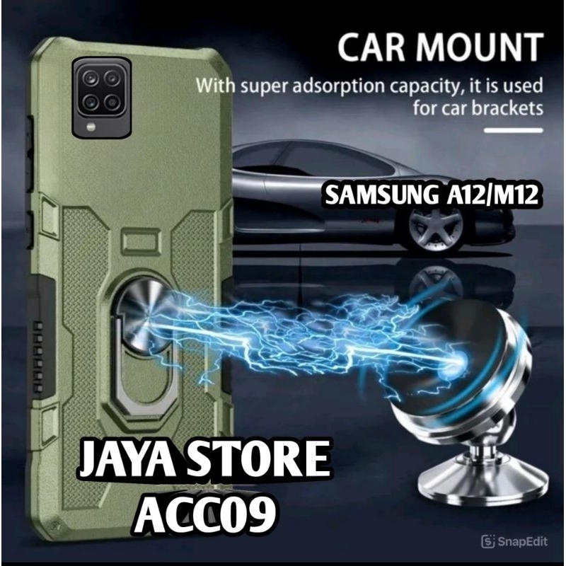 CASE SAMSUNG A12/M12 CASE ROBOT HIT EYE RING