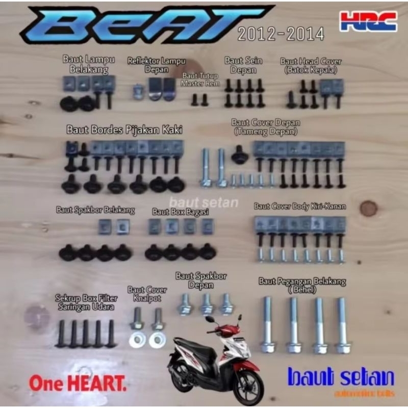 Baut Full Body Beat Fi 2012-2014 Fullset Body Beat Fi Baut Full Body Beat Fi 2012-2014 Fullset Body 