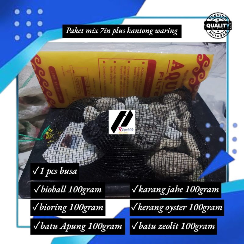 Paket filter aquarium 7in plus waring (P4) paket filter aquarium / filter aquarium /media filter aqu