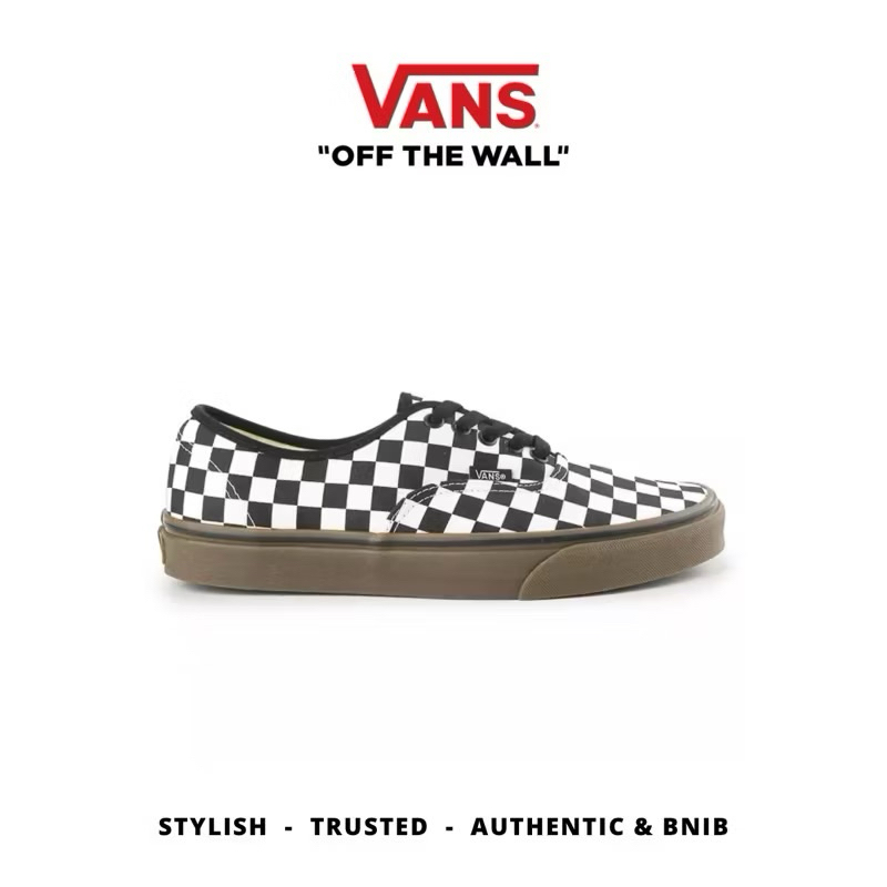 Vans Authentic Checkerboard Gum Plimsolls