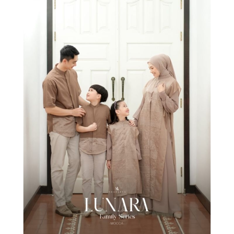 Lunara Family Series (Mom / Kids Girl Set Outer + Blouse + Rok) by Shararea
