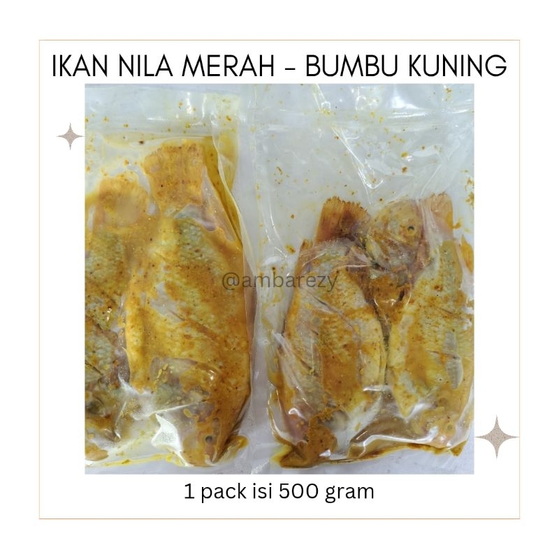 

Ikan Nila Merah Bumbu kuning 500 gram