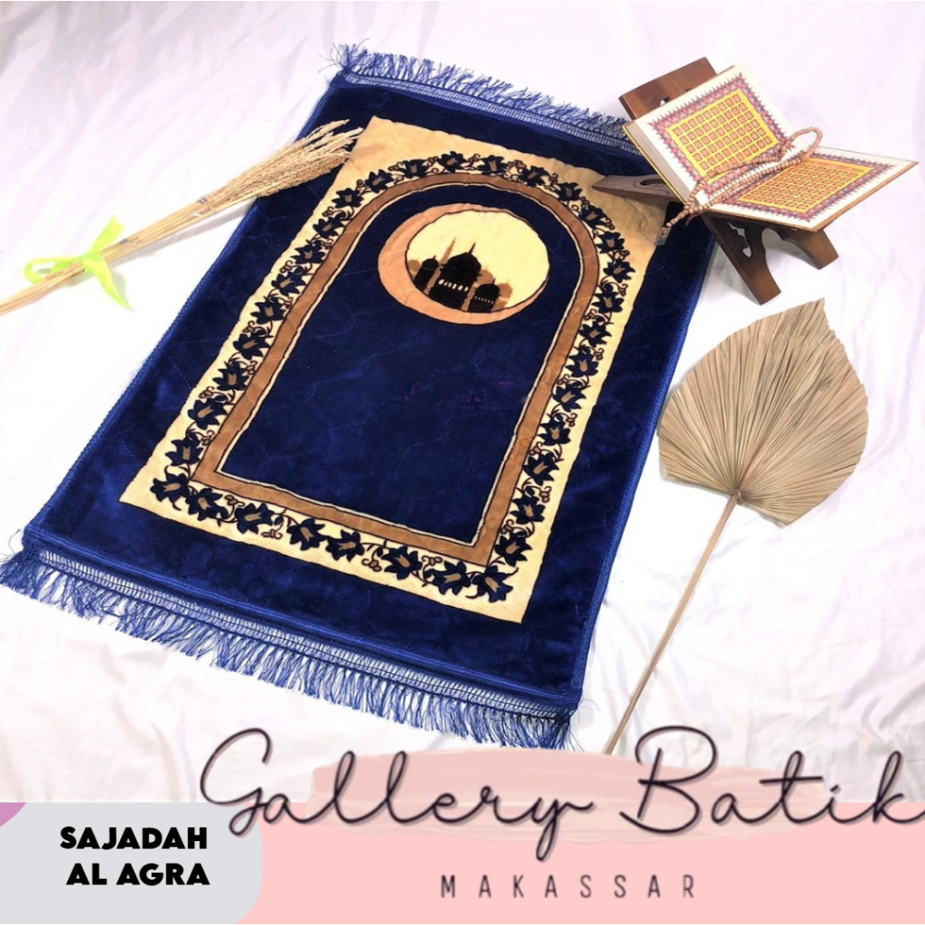 Sajadah Lembut Al Agra Sajadah Tipis ukuran 68 x 100 [Gallery Batik Makassar]