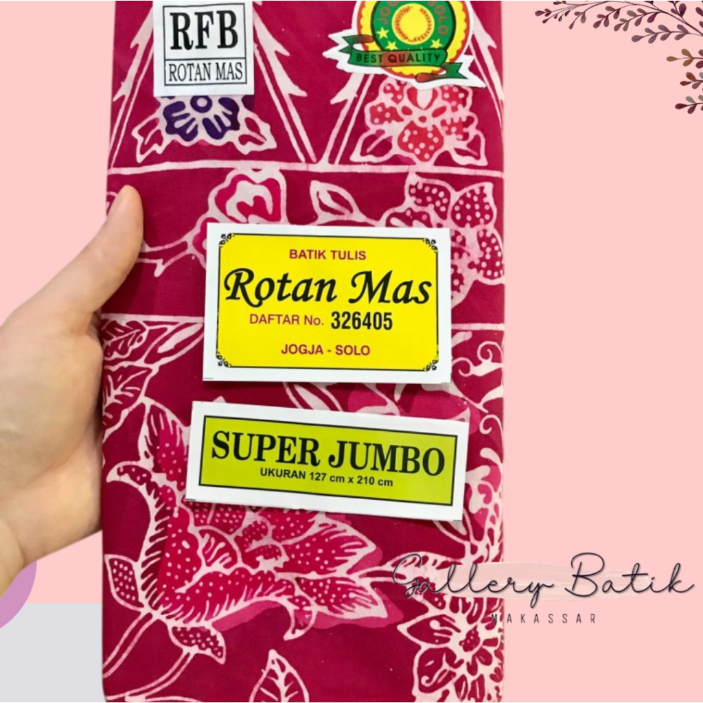 Sarung Kain Panjang Batik Tulis ROTAN MAS Super JUMBO MAKASSAR [[Gallery Batik Makassar]]