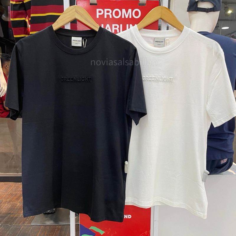 Kaos Greenlight Pria Essential Motif Script Azad Font Timbul Original 100% (Regulerfit)