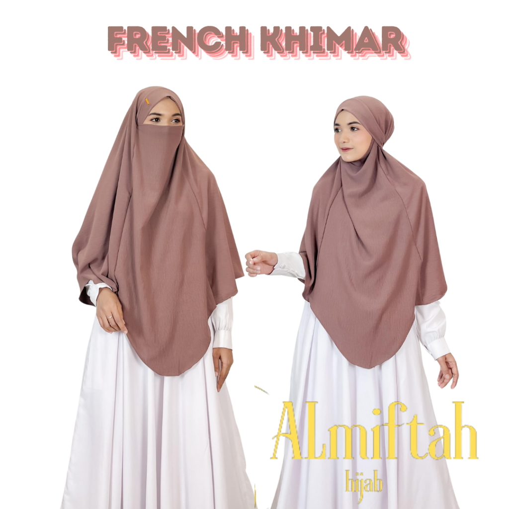 ALMIFTAH-hijab french khimar crinkle airflow/khimar jumbo crinkle