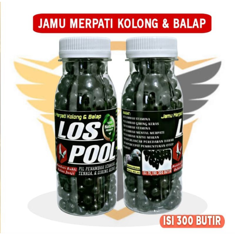 PIL LOSDOR POOL Jamu Merpati Kolong dan Balap isi 300 Pil Cepat Giring Keras paling ampuh dalam 2 ha