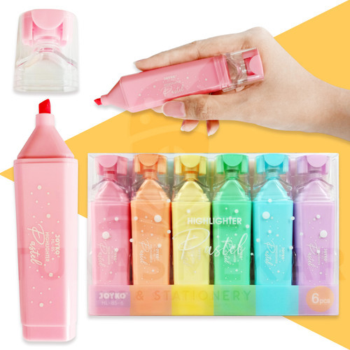 

[127GR] Stabilo Joyko Pastel/Penanda Berwarna Highlighter Joyko HL-86-6 Warna Glitter