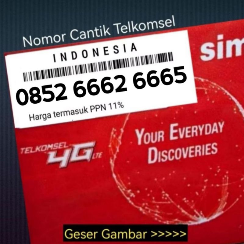 Nomor Cantik TELKOMSEL SIMPATI DOUBLE TRIPLE/PANCA BESAR HOKI 88888 888 999 Bukan HEXA SAPTA ILUFA