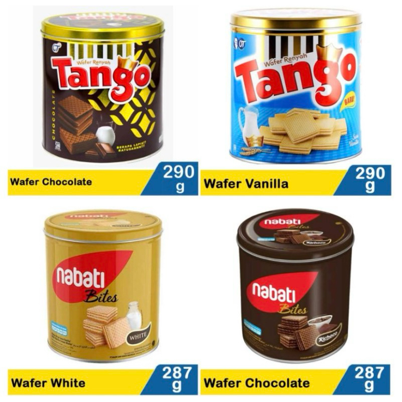 

Wafer Kaleng Nabati Nissin Tango Nextar Good Time All varian 240g