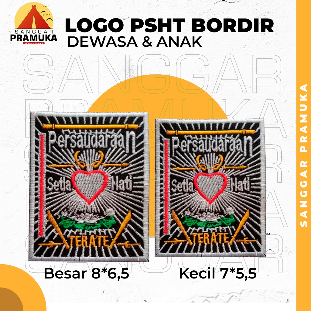 Logo PSHT / Logo SH Terate Bordir / Logo Psht Anak / Logo Psht Dewasa