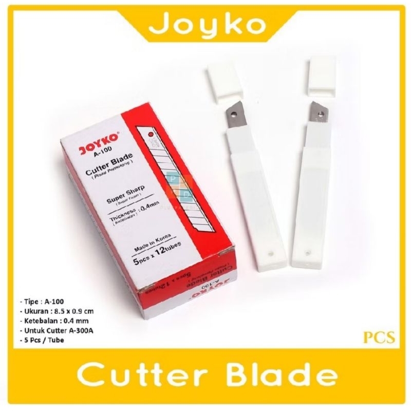 

ISI PISAU CUTTER KECIL JOYKO A 100 PER TUBE