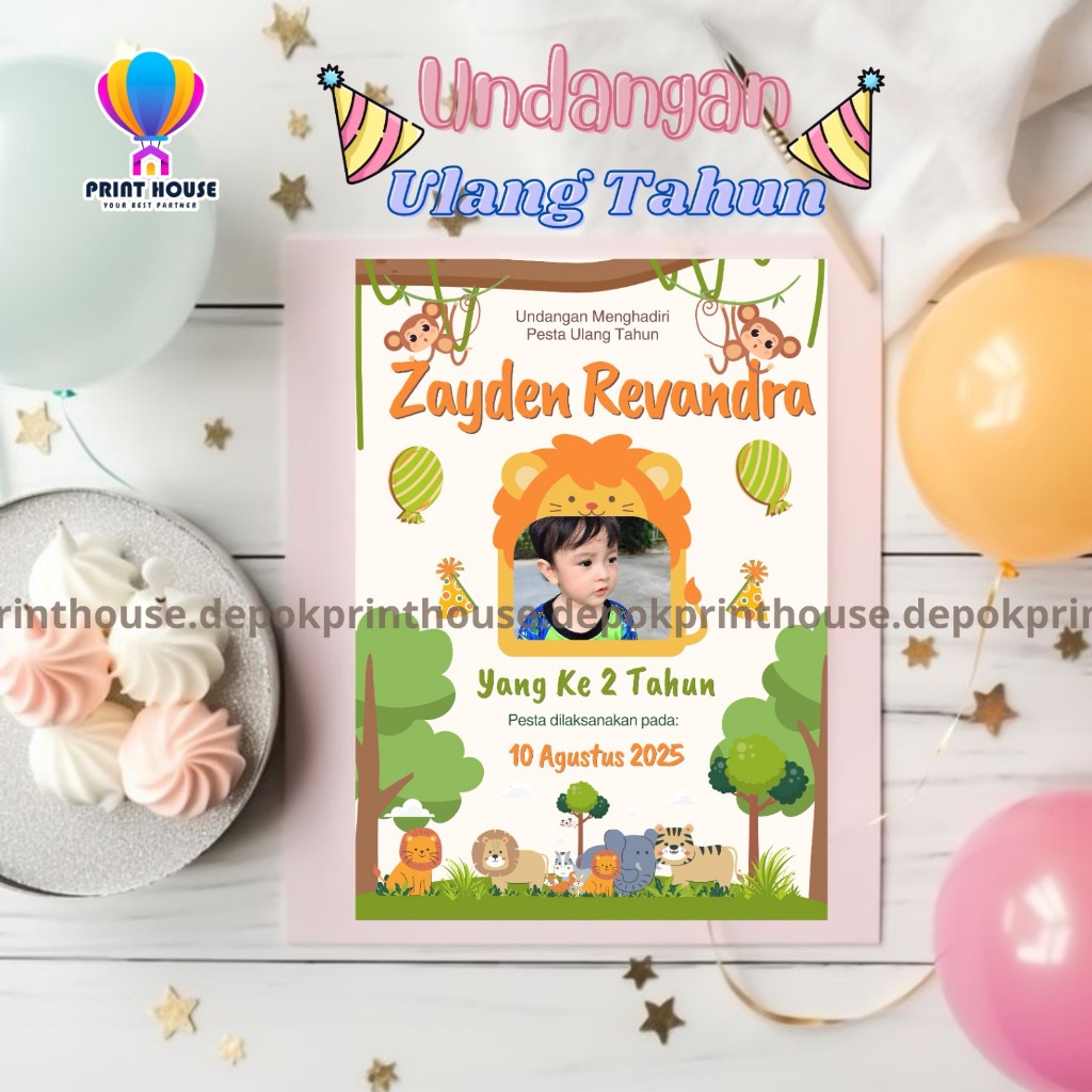 Undangan ulang Tahun anak | Undangan custom design | Undangan Custom Karakter kartun