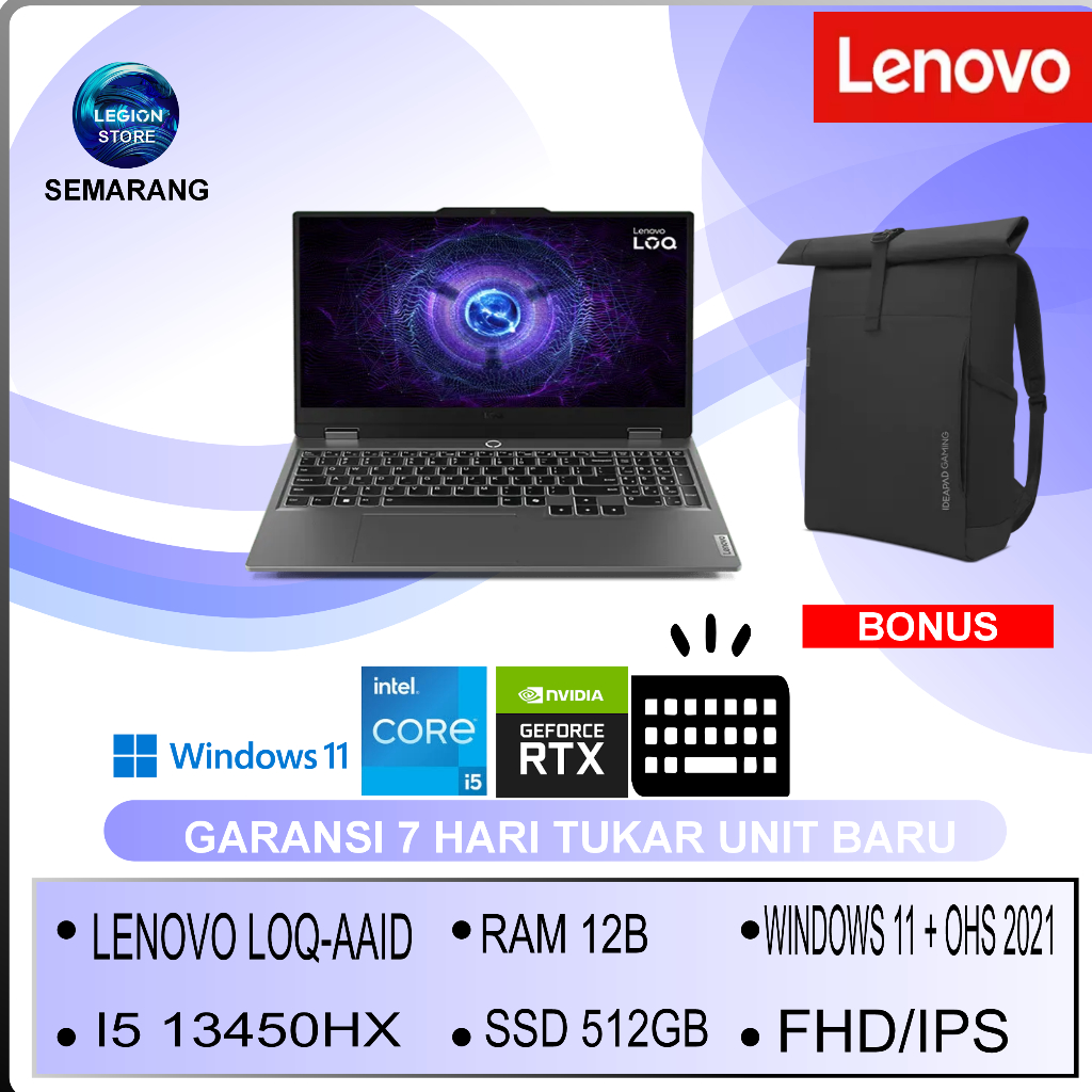 GAMING LOQ 15-AAIDI5 13450HX/12GB/512/RTX4050