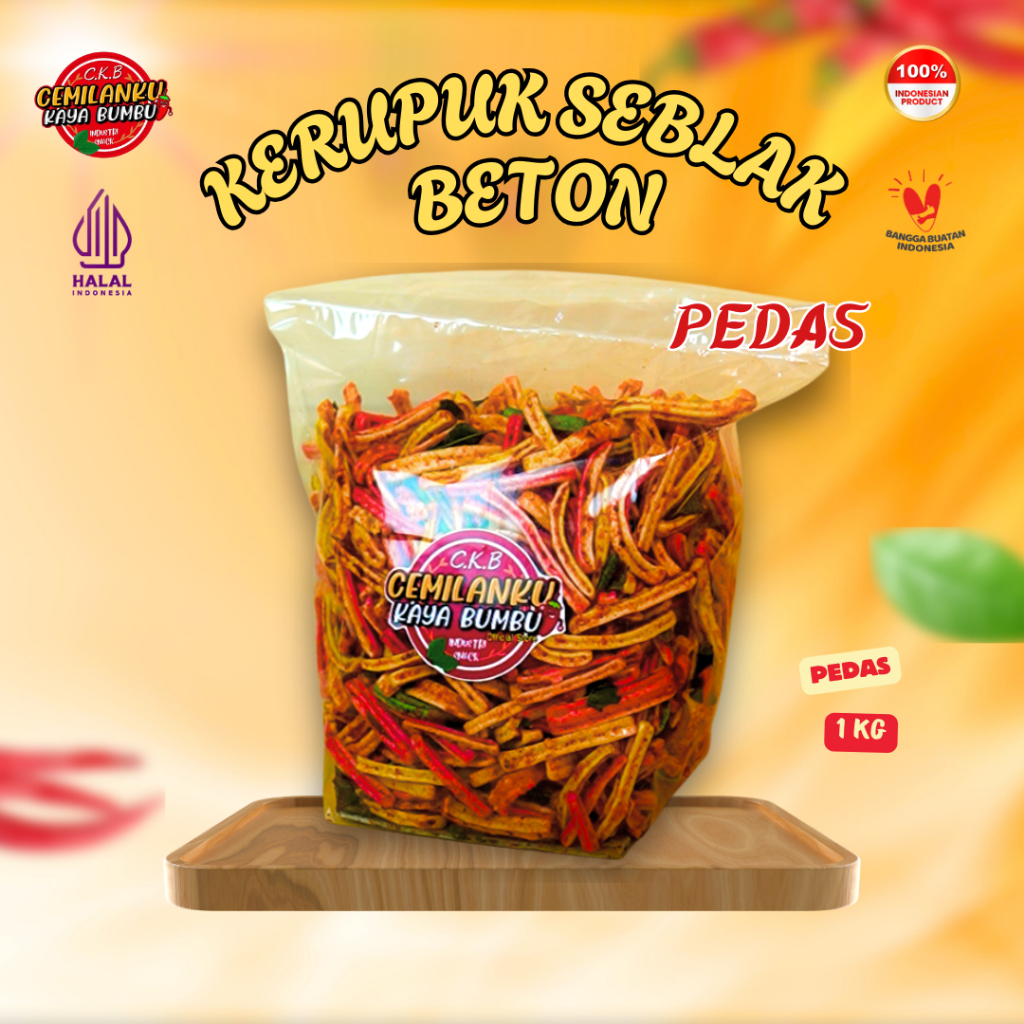 

Cemilanku - 1Kg Seblak Beton Rasa Pedas Renyah dan Gurih
