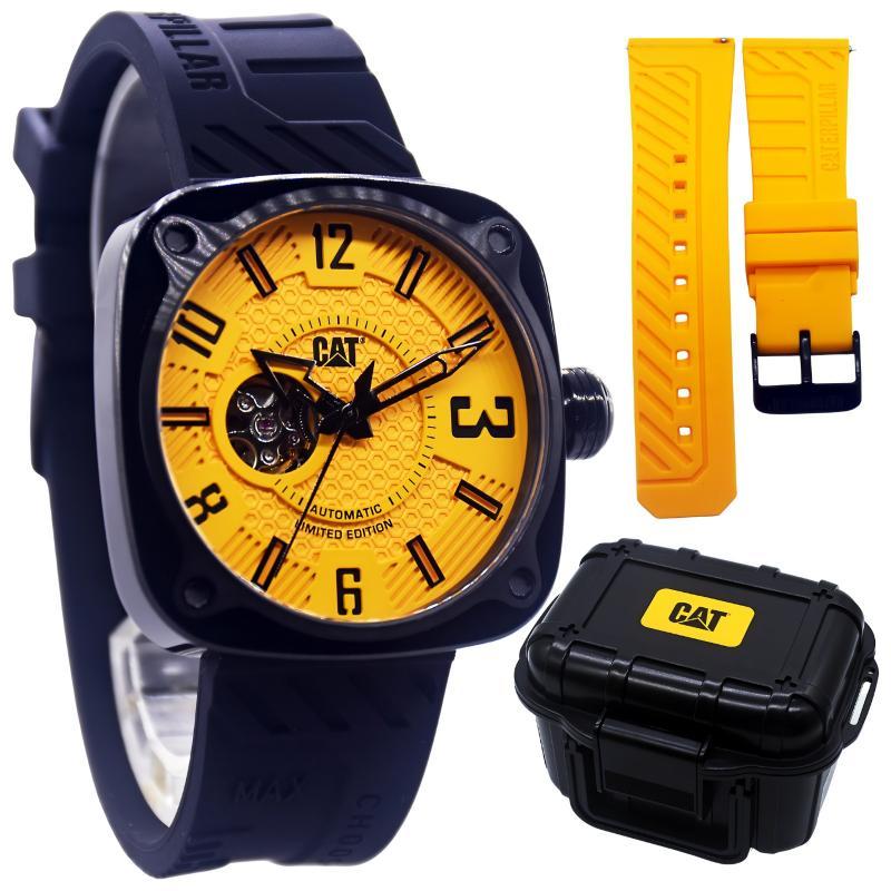 100% original  Caterpillar AT.168.21.731 Jam Tangan Pria Analog Automatic Free strap Rubber Original