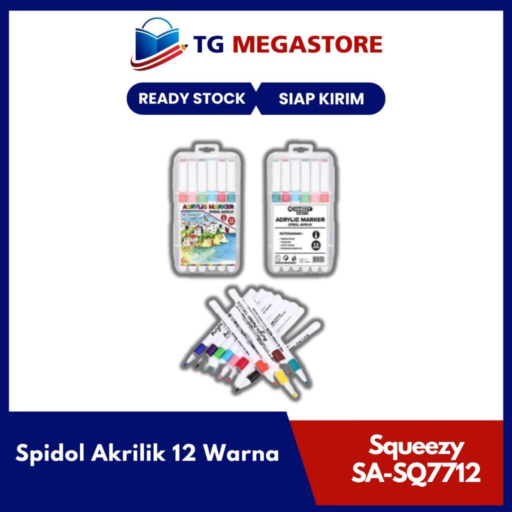 

Squeezy Spidol Akrilik Lengkap 12 Warna SA-SQ7712