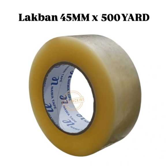 

Lakban Bening 500 Yard Isolasi Solatip Nawa Tape 45mm Daya Lengket Kuat Murah