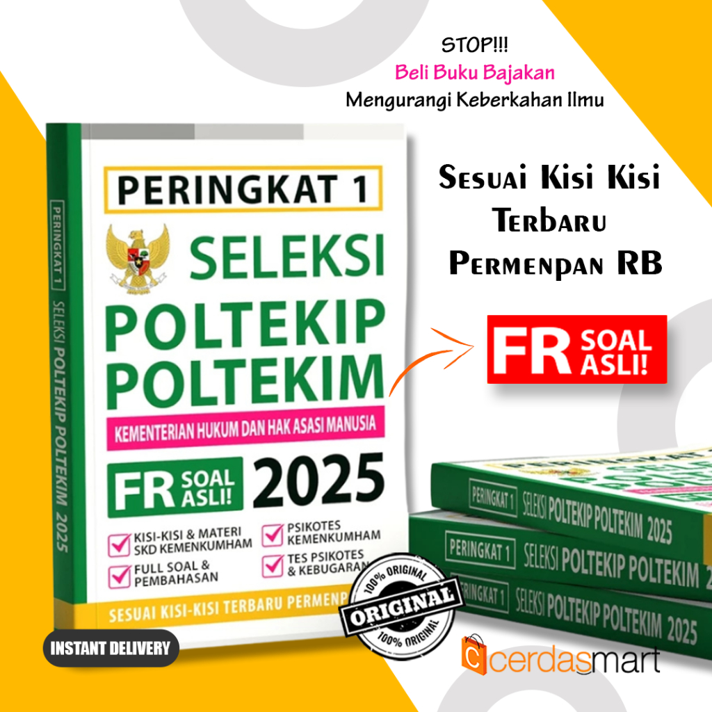 BUKU KEMENKUMHAM POLTEKIP POLTEKIM 2025 - BUKU KEDINASAN 2025 - Media Eduka Indonesia