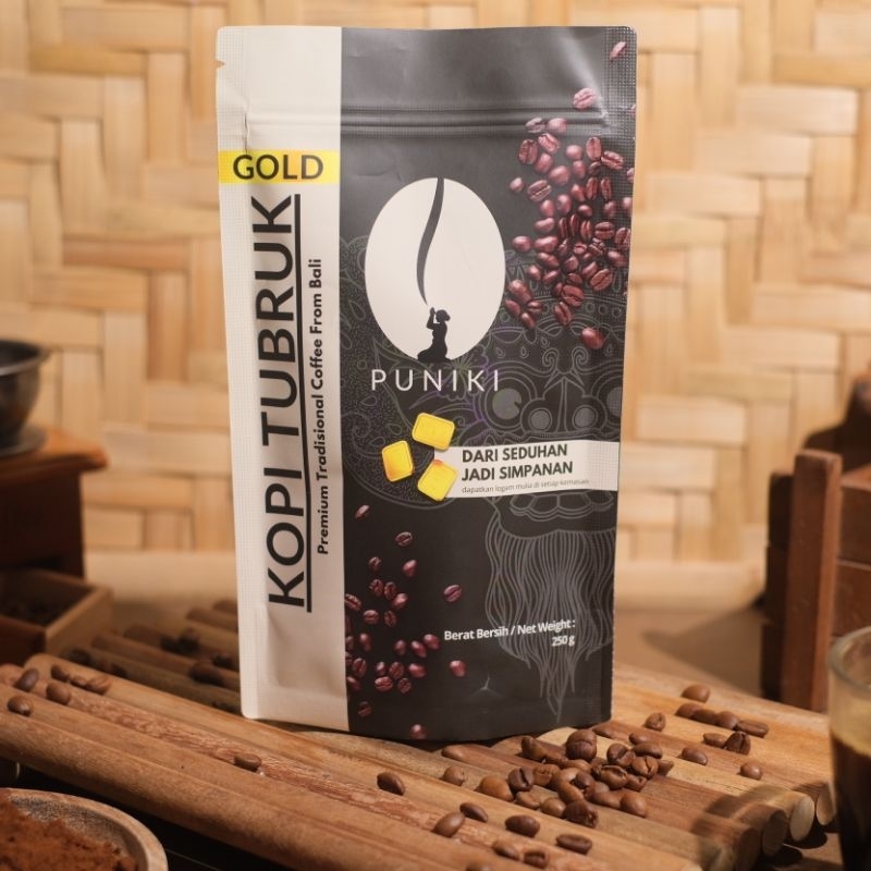 

Arabika Kopi Tubruk Bubuk Gold 250 gr - PUNIKI COFFEE - GRATIS EMAS 24 KARAT