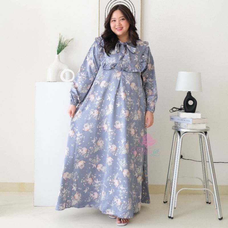 Jumbo Gamis Abaya Ayuni Silk  ld 120 130 140 cm