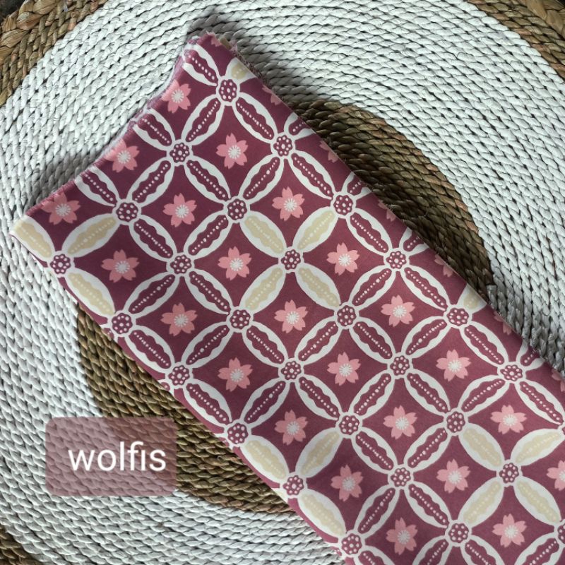 Kain Bahan Wolfis Motif Etnik Terbaru