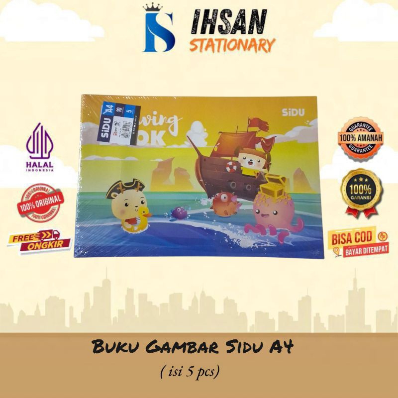 Buku Gambar SIDU A4 Isi 5 Buku (1 Pack)