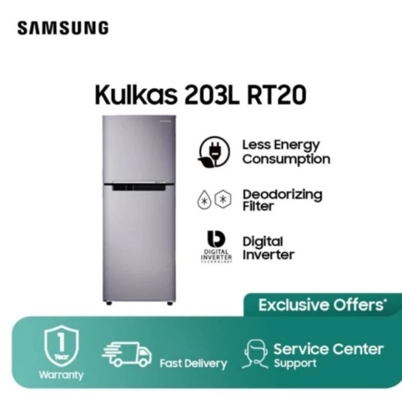 Kulkas Samsung RT-20FARWDSA | Lemari es 2 pintu RT20FARWDSA 20FAR RT20