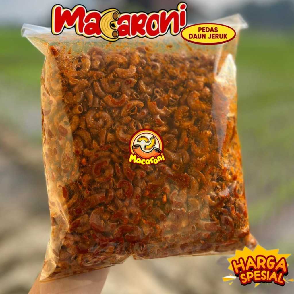 

1 KG Makroni Bantet Cikruh Bumbu Pedas Daun Jeruk Makroni Bantet Cemilan Food Snack